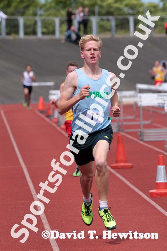 1500 metres at the Annual Inter-Counties Schools, Cleveland v Cumbria v Durham v Northumberland at Claireville Stadium, Middlesbrough